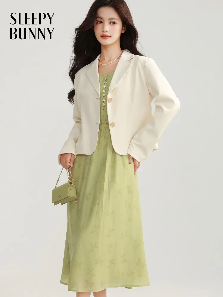 

Elegant Loose Flowy U-Neck Chiffon Dress Women High Waist Printed Long Dress with Raglan Sleeves Spring Casual Fashion Outfit