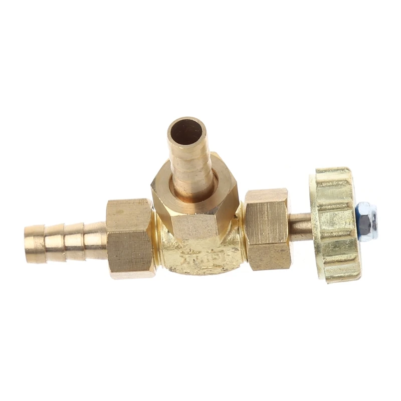 Aguja latón codo F92C para válvula 8 mm Propano Butano Gas Ajuste gas Espigota púas 1