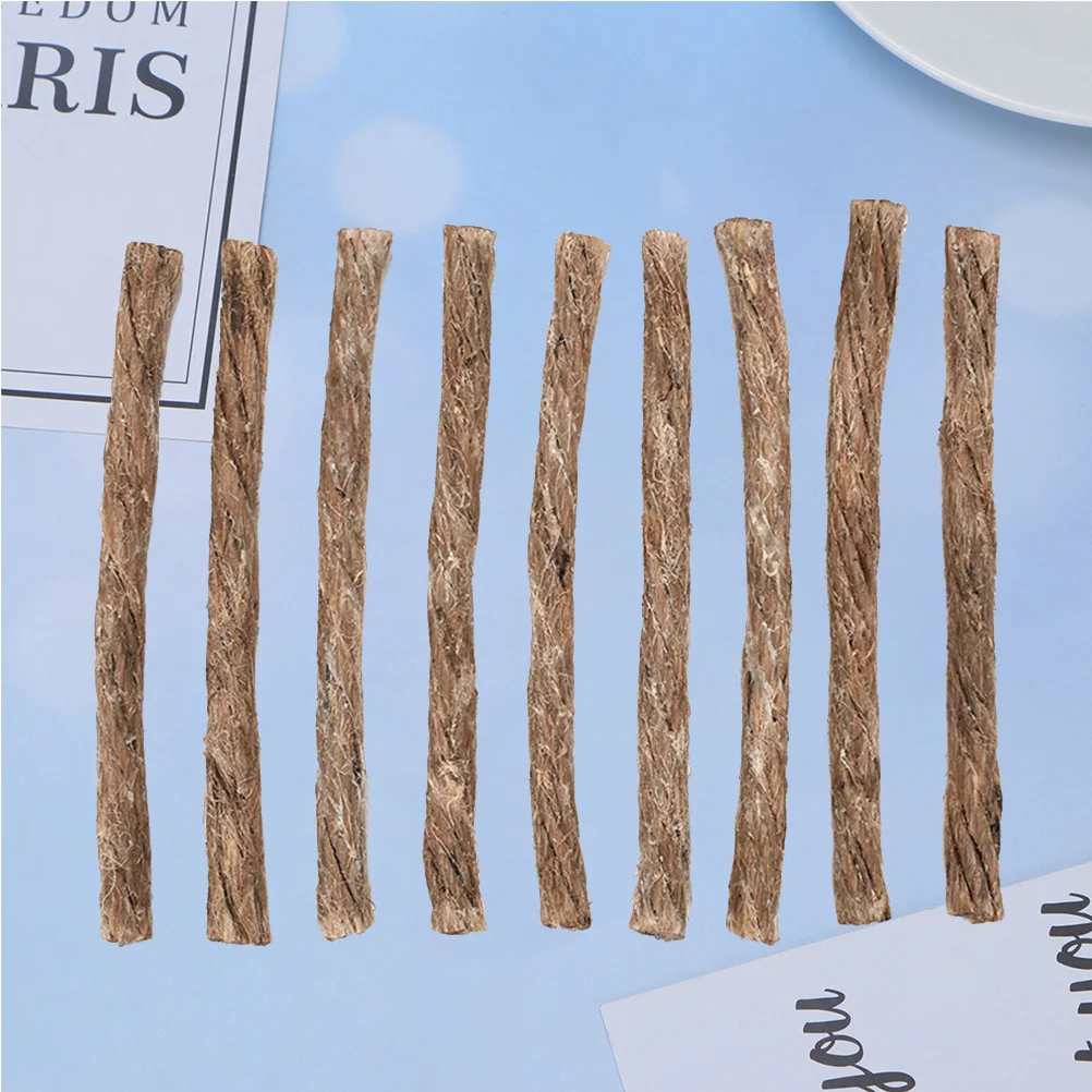 

20Pcs Compact Waxed Hemp Rope Fire Starter Rope Stable Flame Outdoor Barbecue Picnic Camping Portable Easy Ignite