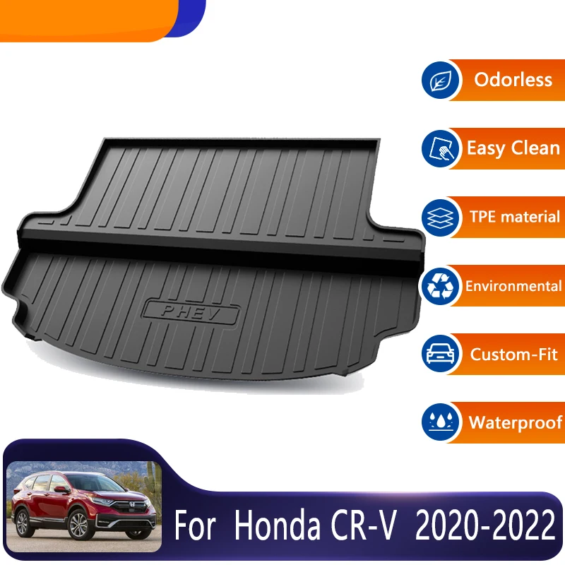 For Honda CR V CRV PHEV Plug-in Hybrid 2017~2022 MK5 Car Rear Trunk Mats Floor Tray Boot Liner Protective Pads Car Accessories