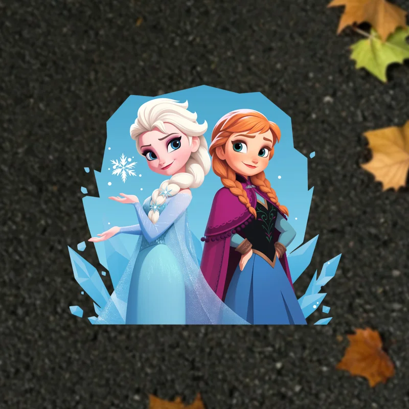 Pegatinas de coche de Elsa de Frozen de Disney, calcomanías modernas de PVC con impresión UV para la ventana delantera del coche, equipaje, pegatinas de regalo para cubrir arañazos DIY