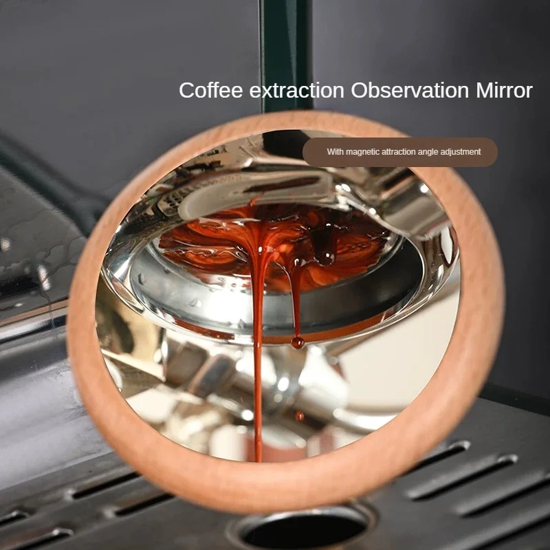 กระจกสกัดกาแฟวงเล็บแม่เหล็ก Bottomless Portafilter เลนส์อัตราการไหลสังเกตอุปกรณ์เสริมเอสเปรสโซเครื่องมือ Barista