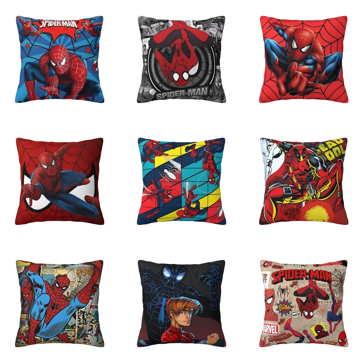 Pillow Case The Amazing Spider-Man Square Pillow Cover Film Cute Fun Cushion Cover Graphic Pillowcases For Sofa Home Decoration