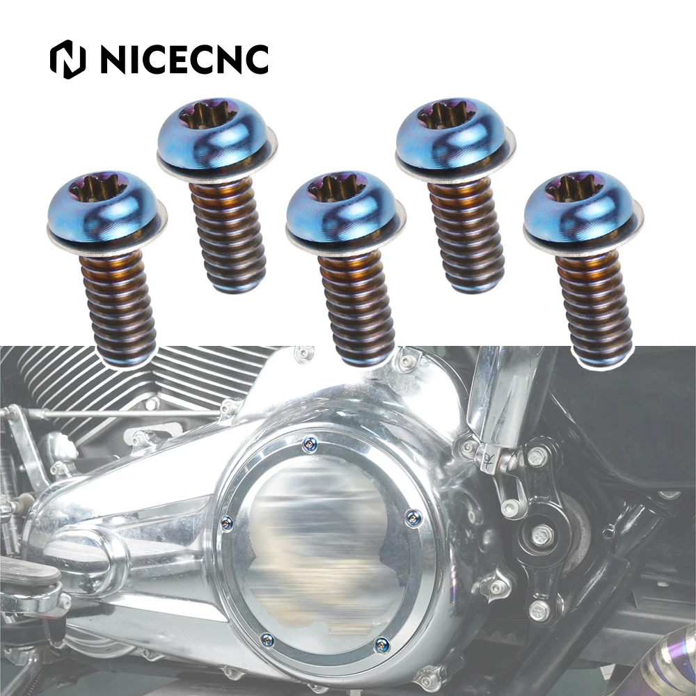 Motorcycle Engine Clutch Cover Bolt Screws for Harley Dyna Fat Bob FXDF Street Bob FXDB Wide Glide FXDWG Deluxe FLSTN 2008-2017