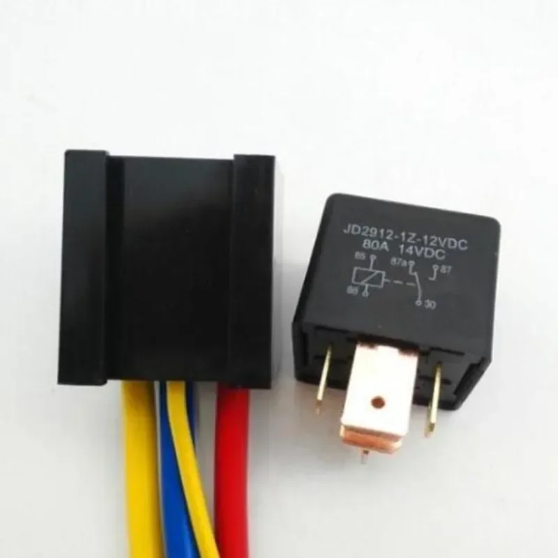 5Pin DC 12V-60V 80A Waterproof Relay Wiring Harness Socket Car Automotive Relay and Socket
