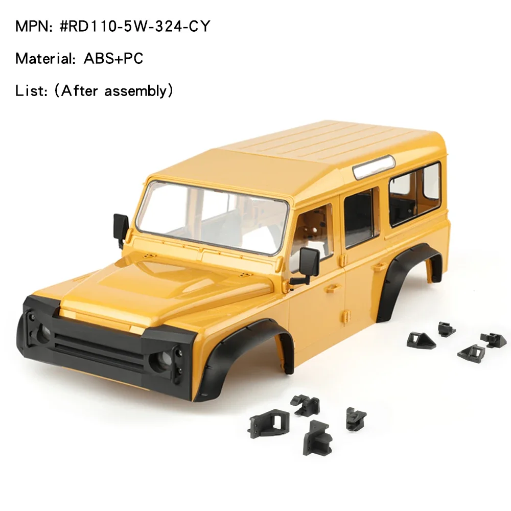 NONE Kunststoff Simulation 324/313mm 5 Türen Monocoque Auto Shell für 1/10 RC Crawler Auto Traxxas TRX4 Defender RD110 Wagon Diy Teile 3