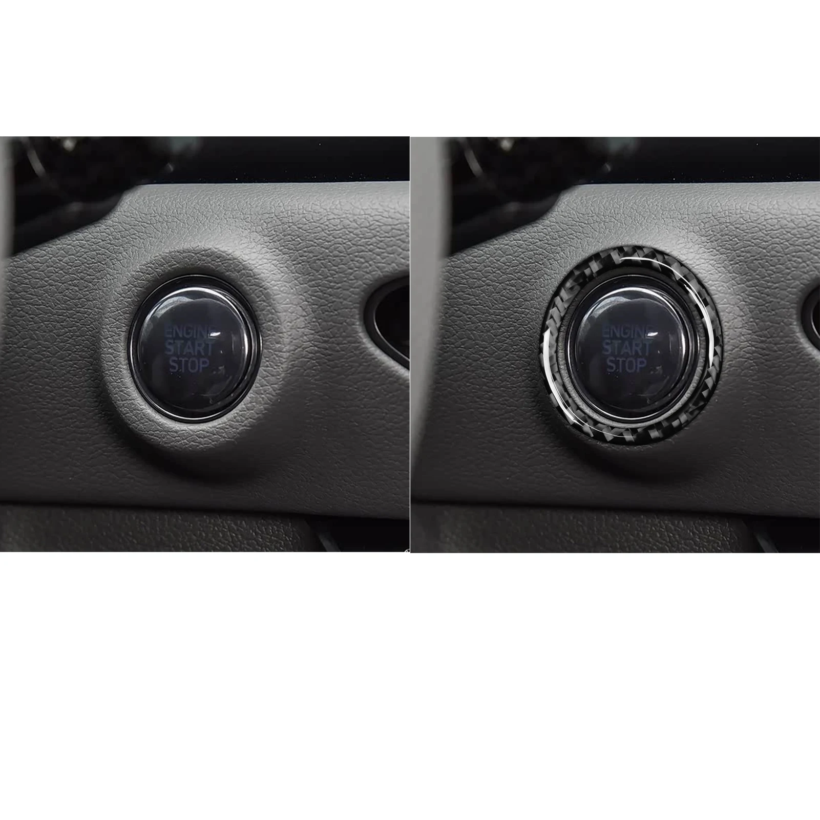 Real Carbon Fiber Car Accessories Engine Start Trim Cover Soft Sticker For Hyundai Sonata 10th Gen DN8 2020 2021 2022 2023 view 4