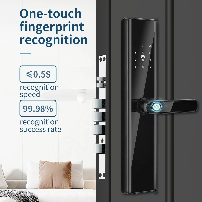 Factory Price S819-2 TTlock Tuya Zigbee App Smart Locks Fingerprint Key Password Card Digital Door Lock