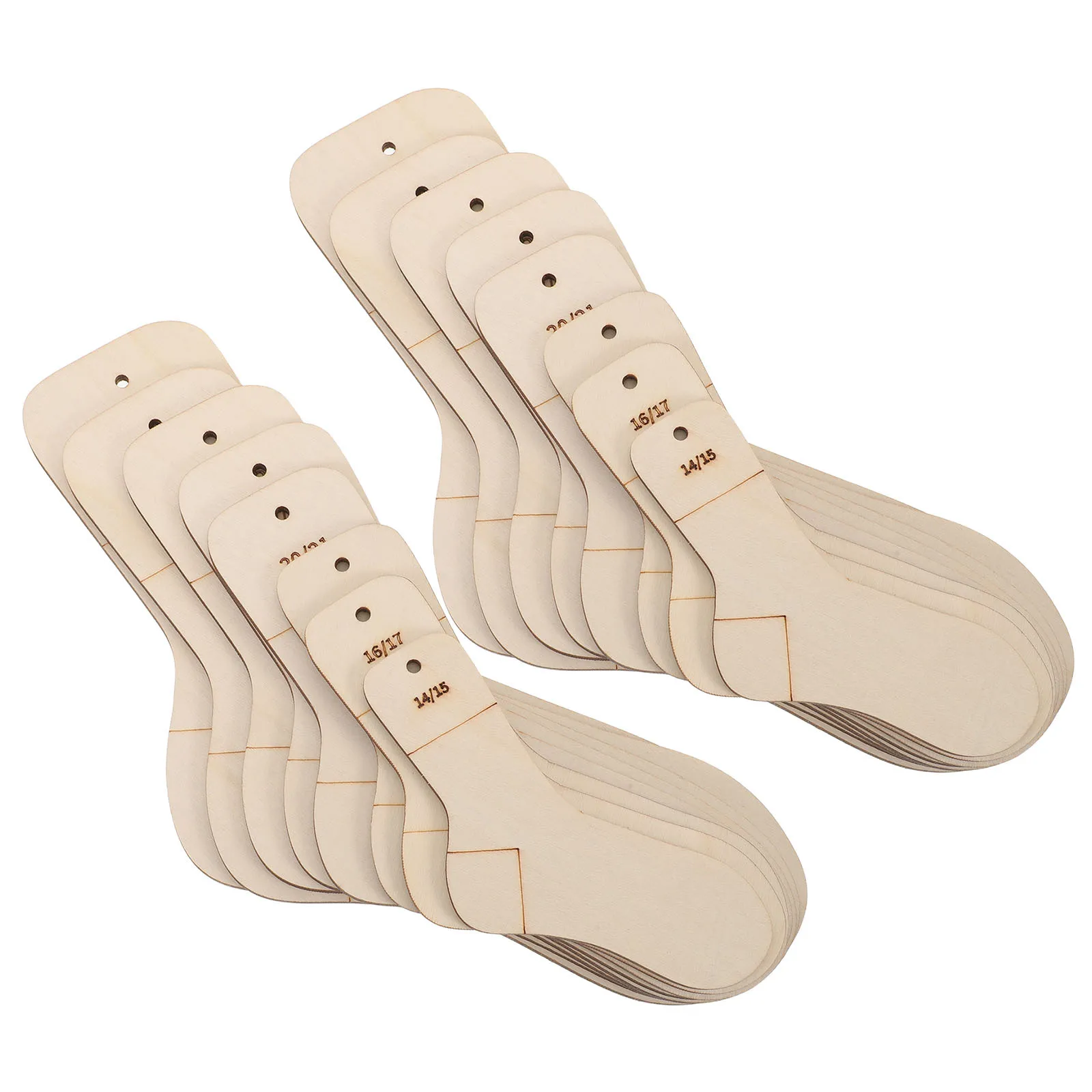 16 قطعة أشكال حجب جورب خشبي أدوات الحياكة الخشبية الطبيعية الكروشيه جورب نقالات حجب أدوات لعرض تخزين الجوارب