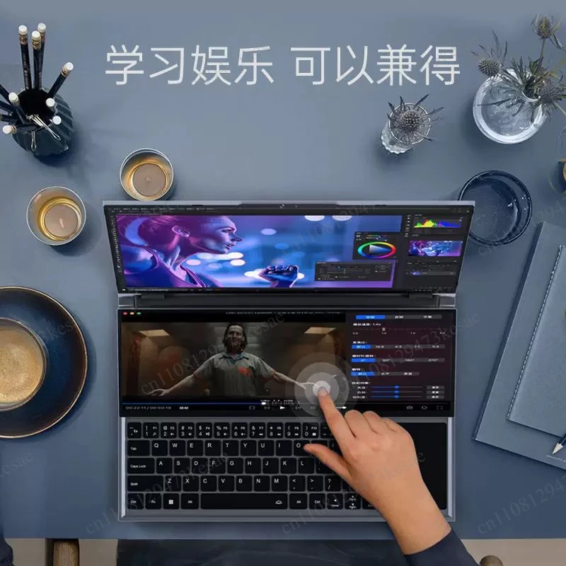 for 16 Inch Dual Screen Laptop Intel Core i9 Touchscreen Thin Lightweight Portable Business Office Notebook Computer