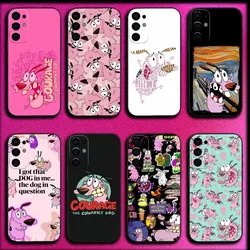 C-Courage the C-Cowardly Dog Phone Case For Samsung S25,S24,S21,S22,S23,S30,Ultra,S20,Plus,Fe,Lite,Note,10,9,5G Black Cover