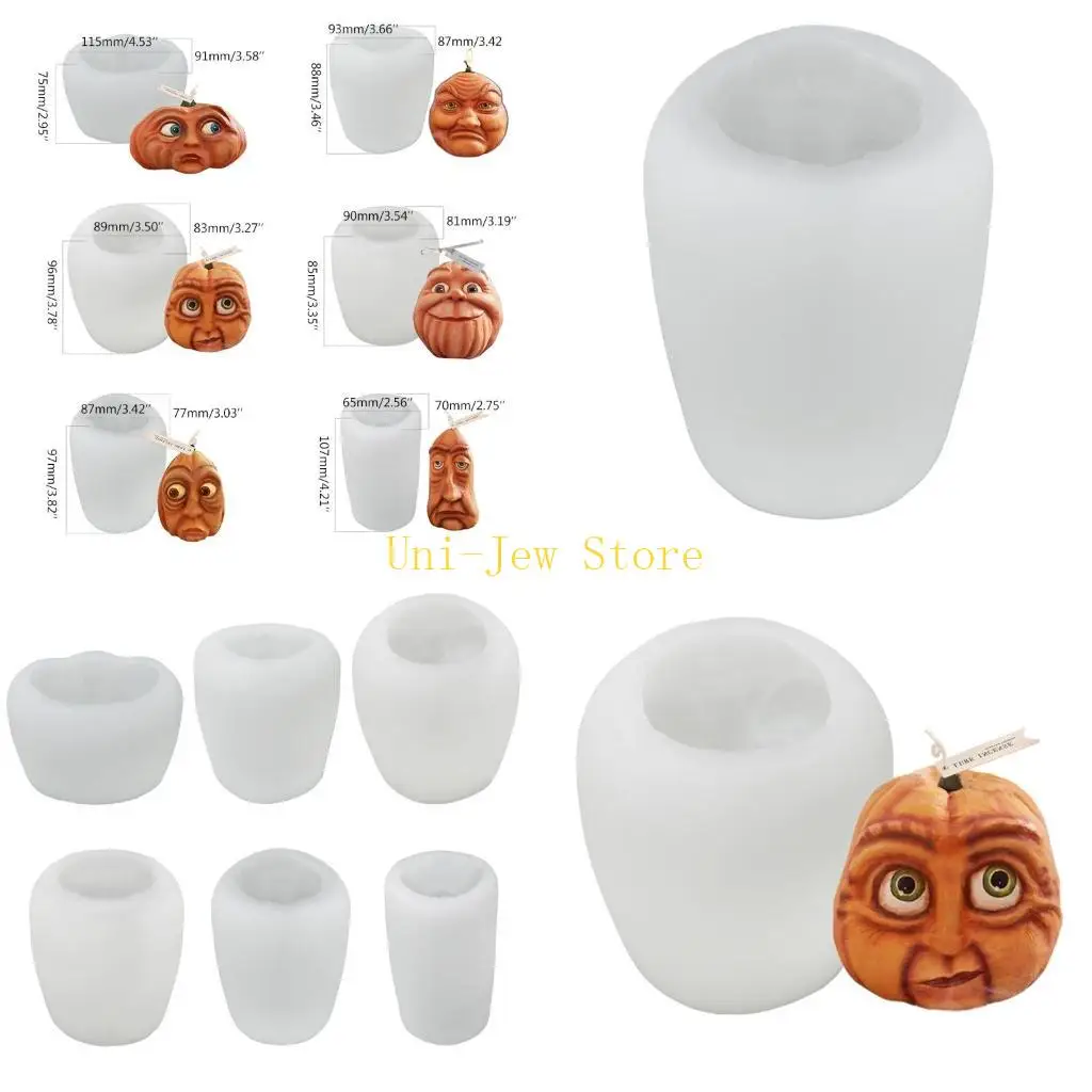 

40 ГБ Хэллоуин тыква силиконовая форма эпоксидная смола DIY украшения изготовление мыла расплавленная смола глина украшение