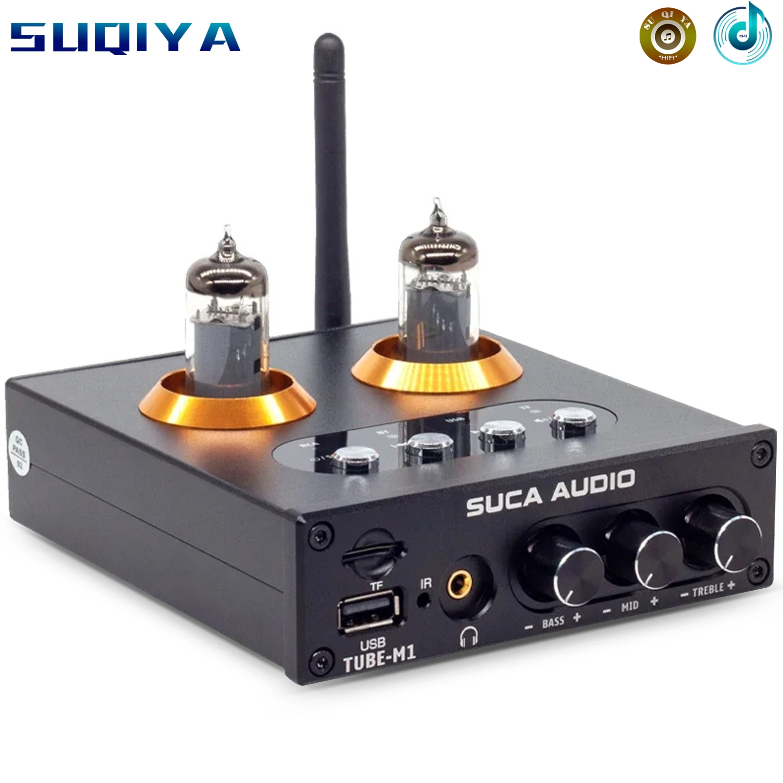 

DC12V Bluetooth 5.0 6K4 / GE5654 Vacuum Tube Preamplifier USB TF Music Play HIFI Home Remote Control Audio Headphone Amplifier