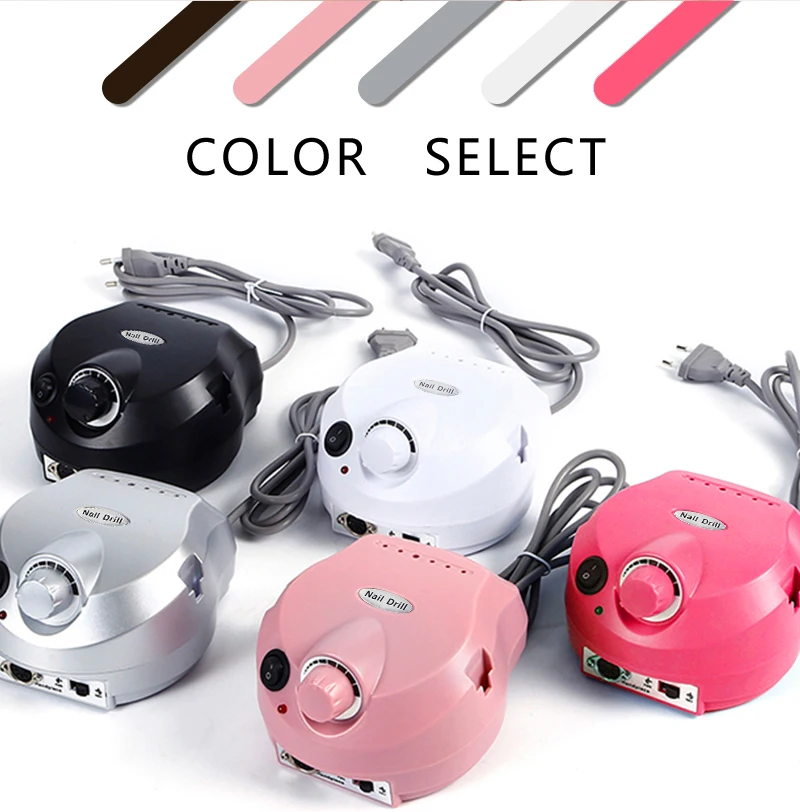 Electric Nail Drill Machine 7 Colors Electric Nail Sander Electric Manicure Tool Nail Drill Machine With Bits Set