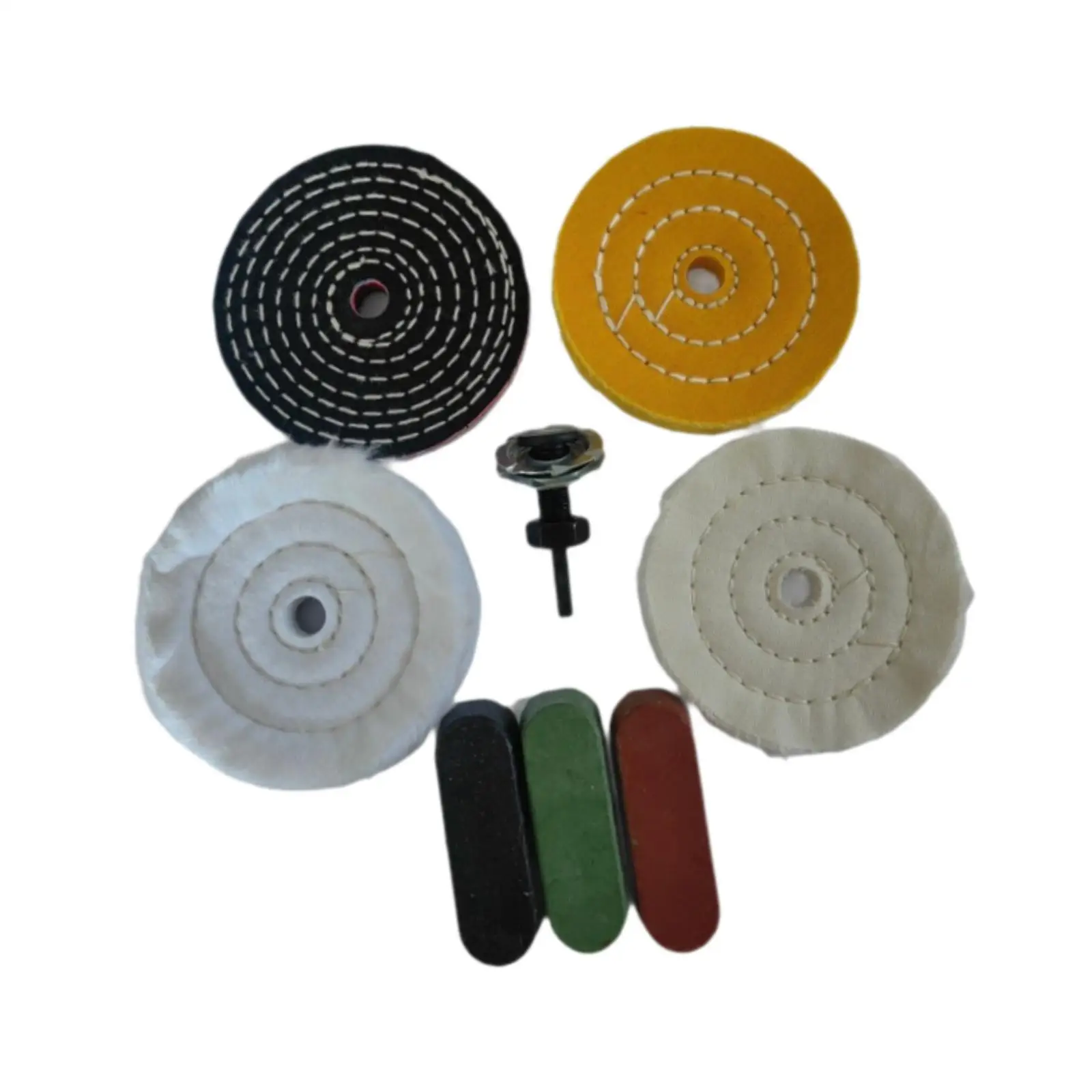 Polishing Pads Soft Fleece Buffing Wheel High Density Kit for Jewelry Making Stainless Steel Chrome