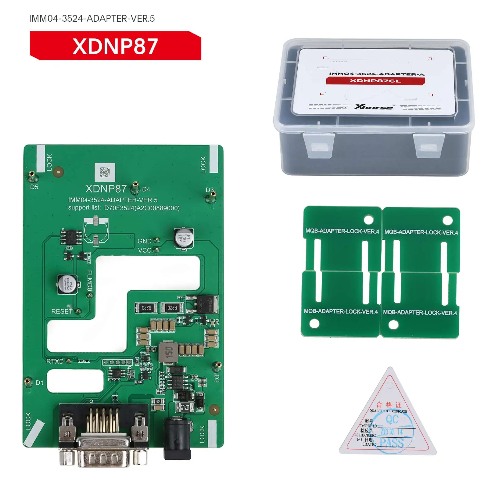 Original Xhorse MQB48 No Disassembly No Soldering 13 Full Set Adapters XDNPM3GL for VVDI PROG and Key Tool Plus Pa