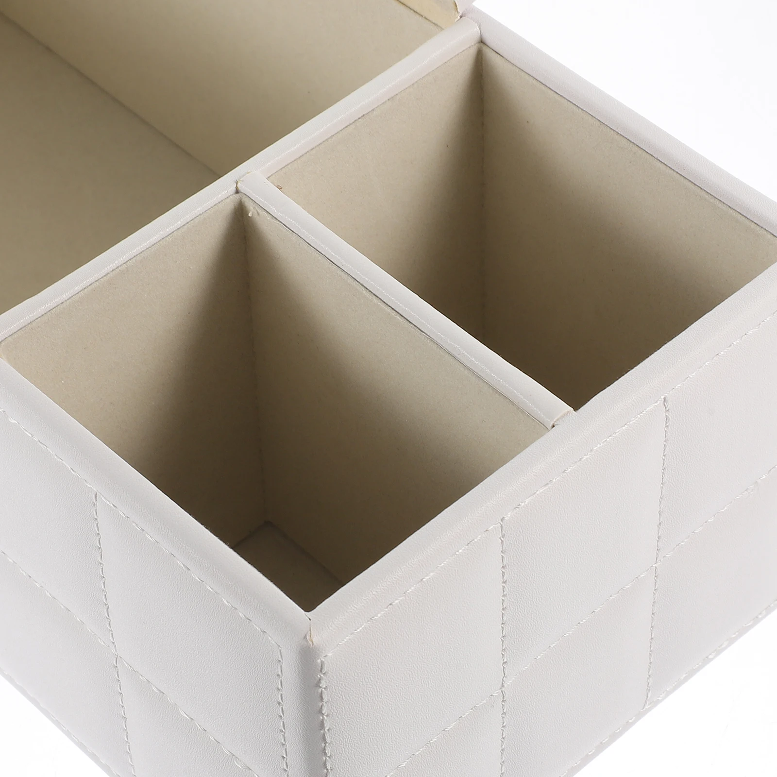 

Multifunctional Tissue Box Desktop Organizer Pu Pencil Scissor Holder Remote Container Home Office Car Use
