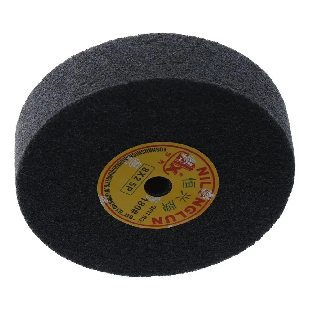 1Pc 180 Grit Nylon Fiber Wheel 200 X 50mm Abrasive Polishing Buffing Disc High Temperature Resistant Abrasive Tool Accessories