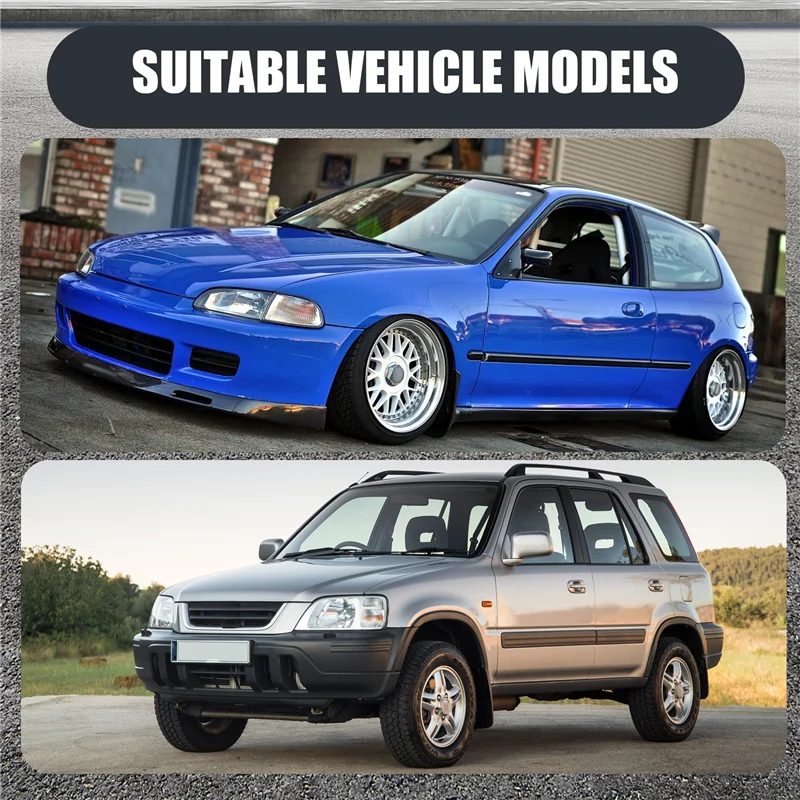 Kit Perangkat Keras Penopang Kaca Kaca Depan Belakang Cocok untuk Honda Civic 92-95 Hatchback EG6 CRV Black-FSM