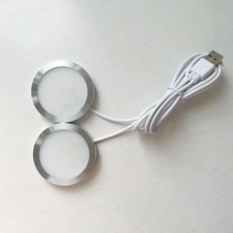LED Under Cabinet Light USB 5V 6W Mini Spotlight for Jewelry Display Showcase Wardrobe Surfaced Mounted Ceiling lamp downlight