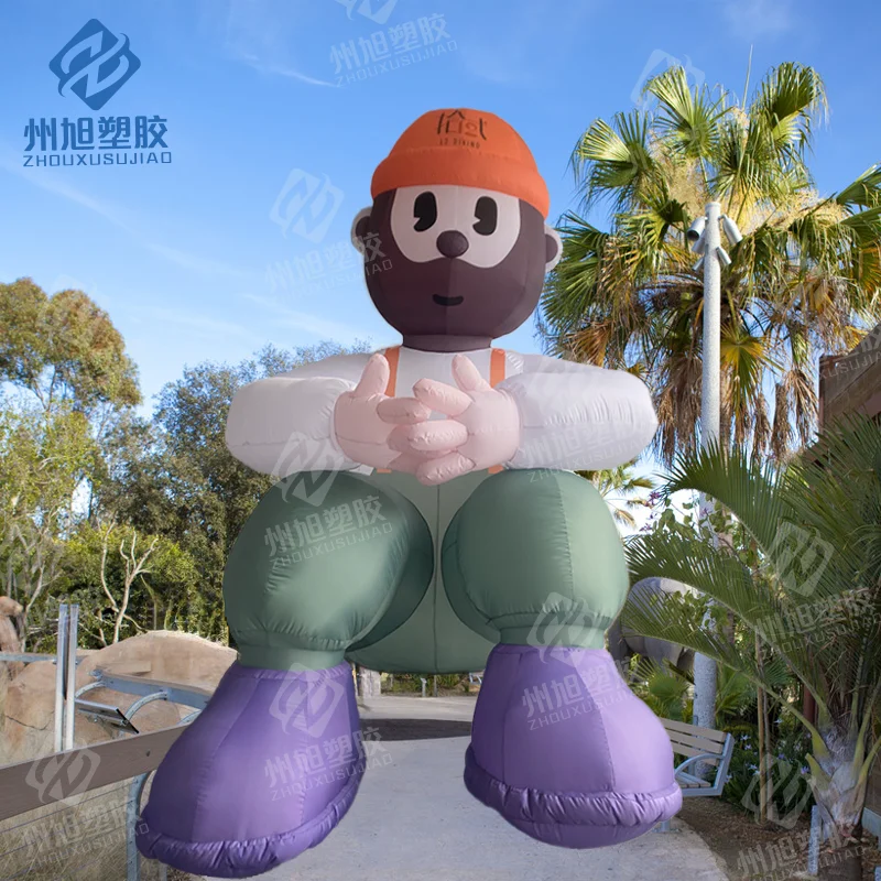 Custom Outdoor Cartoon Inflatable Human Models Inflatable Uncle Man Character for Festival Events