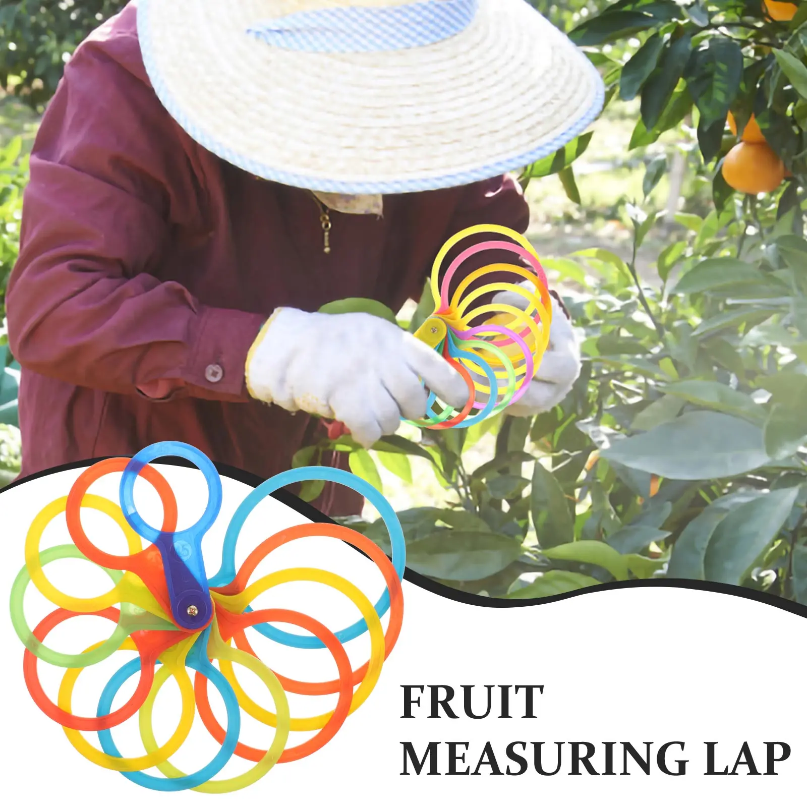 

Fruit Measurer Cups Plastic Fruit Diameter Measuring Laps Gauge Tool for Apples Peaches Citrus Pears Farm Market Gardening