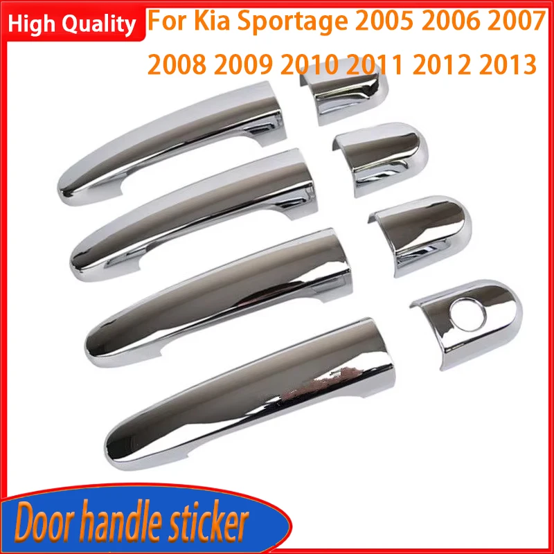 Chrome Car Door Handle Cover Trim Sticker Styling Auto Accessories For Kia Sportage 2005 2006 2007 2008 2009 2010 2011 2012 2013