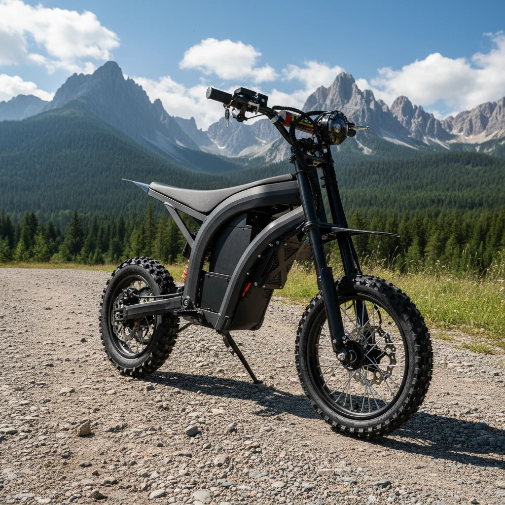 

Электрический мотоцикл 48В 3200Вт с литиевой батареей, полноприводный горный велосипед, внедорожный мотоцикл с бесщеточным двигателем