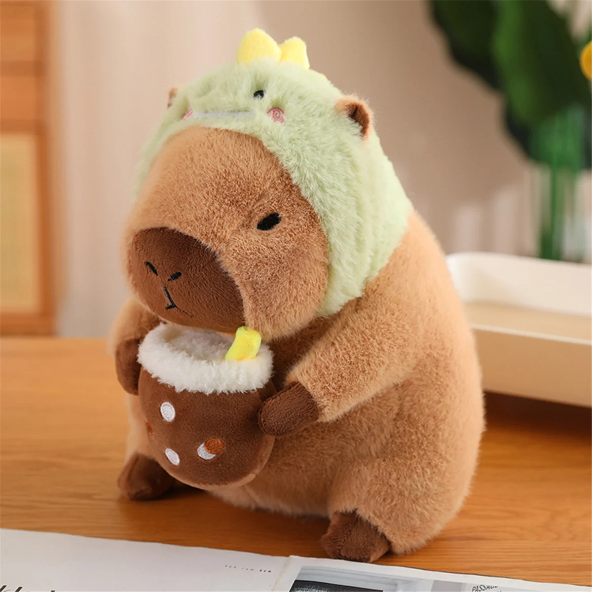 Capybara Plush Toy Pillow, Cute Capybara Stuffed Animal, Soft Capybara Plushie Toy Doll Pillow,Stuffed Capybara Toy,B