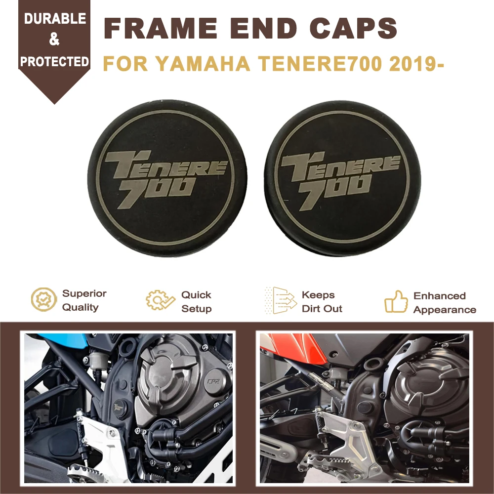 

Motorcycle Frame End Caps Frame Hole Plug Covers Decorative Accessories For YAMAHA Tenere700 2019- World Raid Prototype 2022-