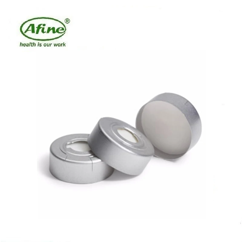 AFINE Agilent Headspace-flesjes Caps 5183-4478 Krimp Headspace 20 mm Zilver Veiligheidsfunctie PTFE/Siliconen Septa 100/PK