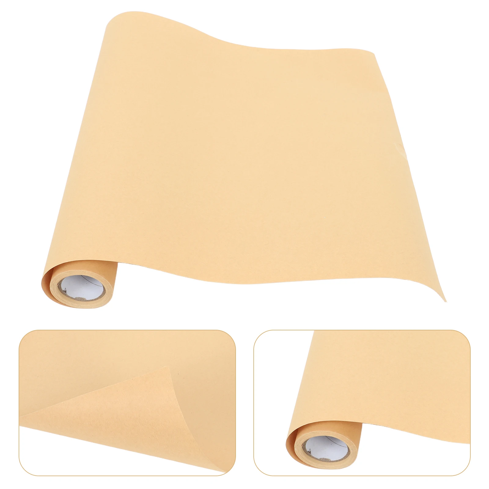 لفة ورق تغليف كرافت ورق كرافت متين لتغليف الهدايا على شكل زهرة ومشاريع فنية عتيقة أنيقة وسميكة