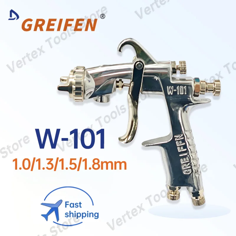 GREIFEN W-101 Spray Gun Suction Type Industrial Airbrush Paint Sprayer for Production Line Furniture Wood Car Gloss Finish Tool