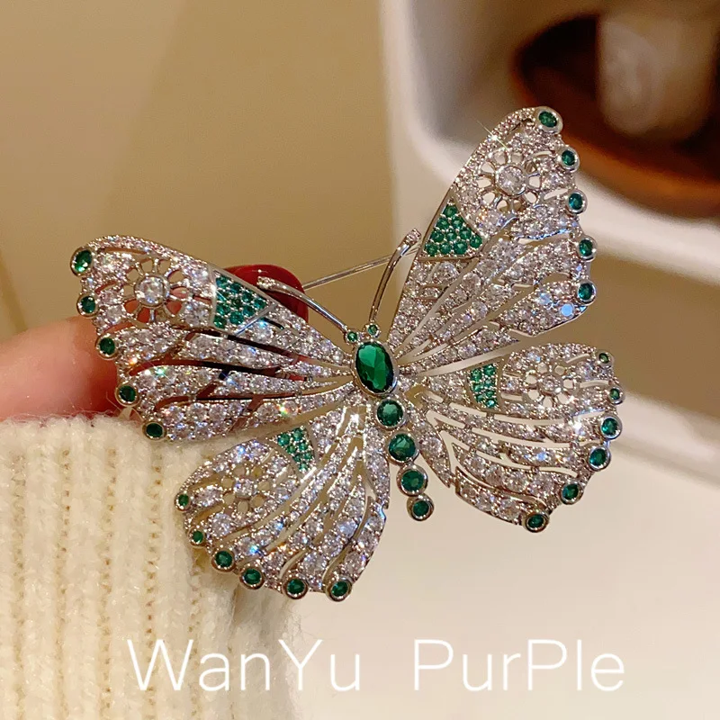 Butterfly Brooches For Women Luxurious Fashion Jewelry Banquet Dress Clothes Pin Accessories Party Gift