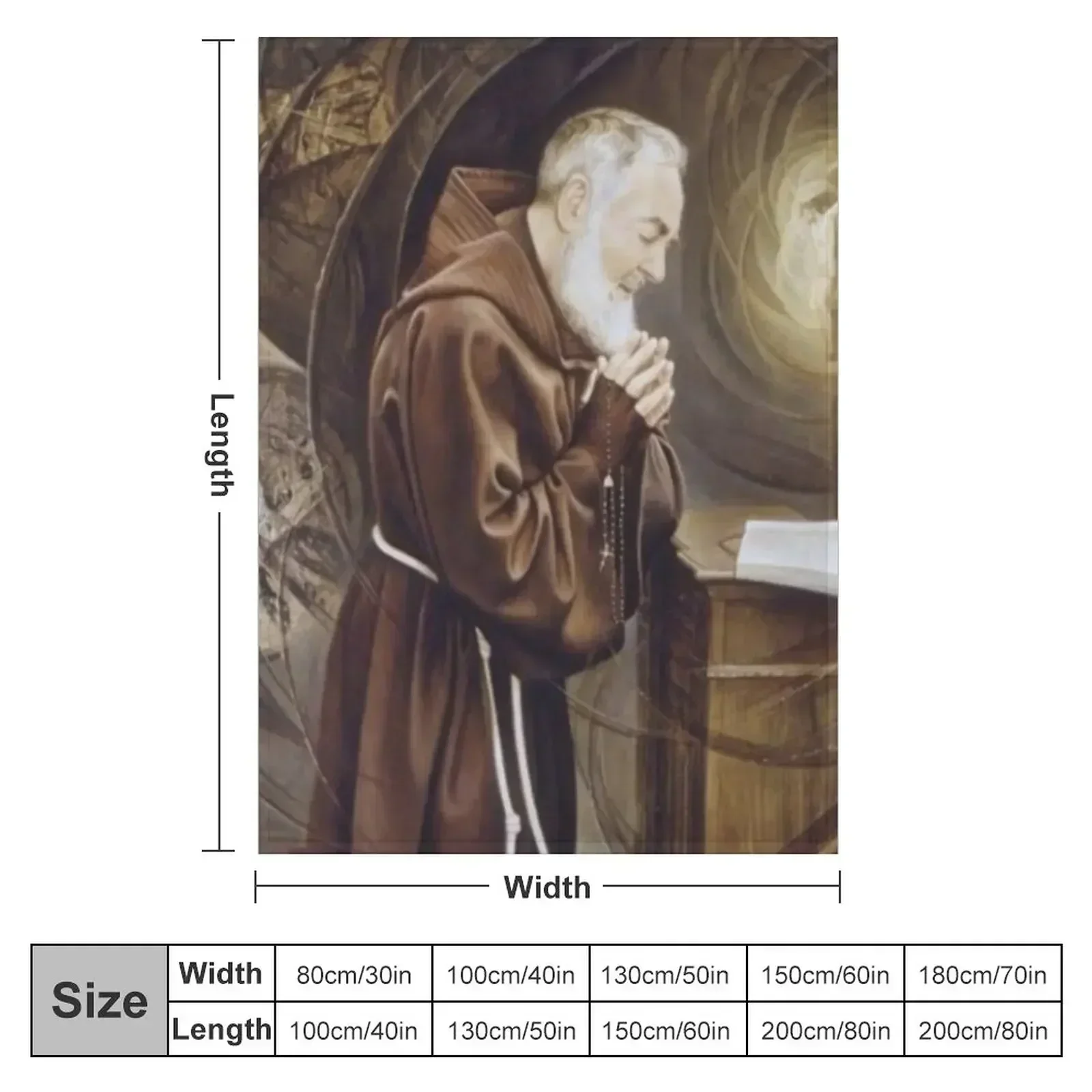 Padre Pio Throw Blanket decorative Tourist Sleeping Bag Decorative Sofas Plaid Softest Blankets