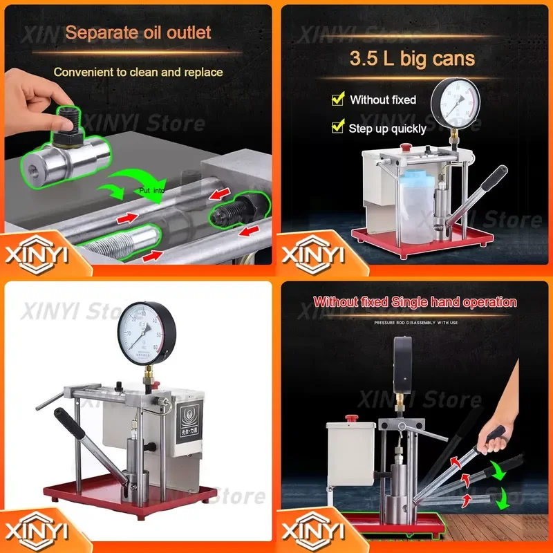 for Fuel Injector Checker Nozzle Pressure Tester Lightweight Validator Diesel 3.5L Large Capacity Fuel Tank for Car Repair