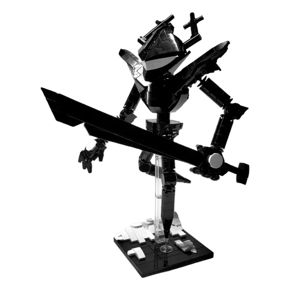 مجموعة مكعبات بناء MOC The Roaring Knight Delta Rune مجموعة نماذج إبداعية قابلة للجمع لمحبي الألعاب