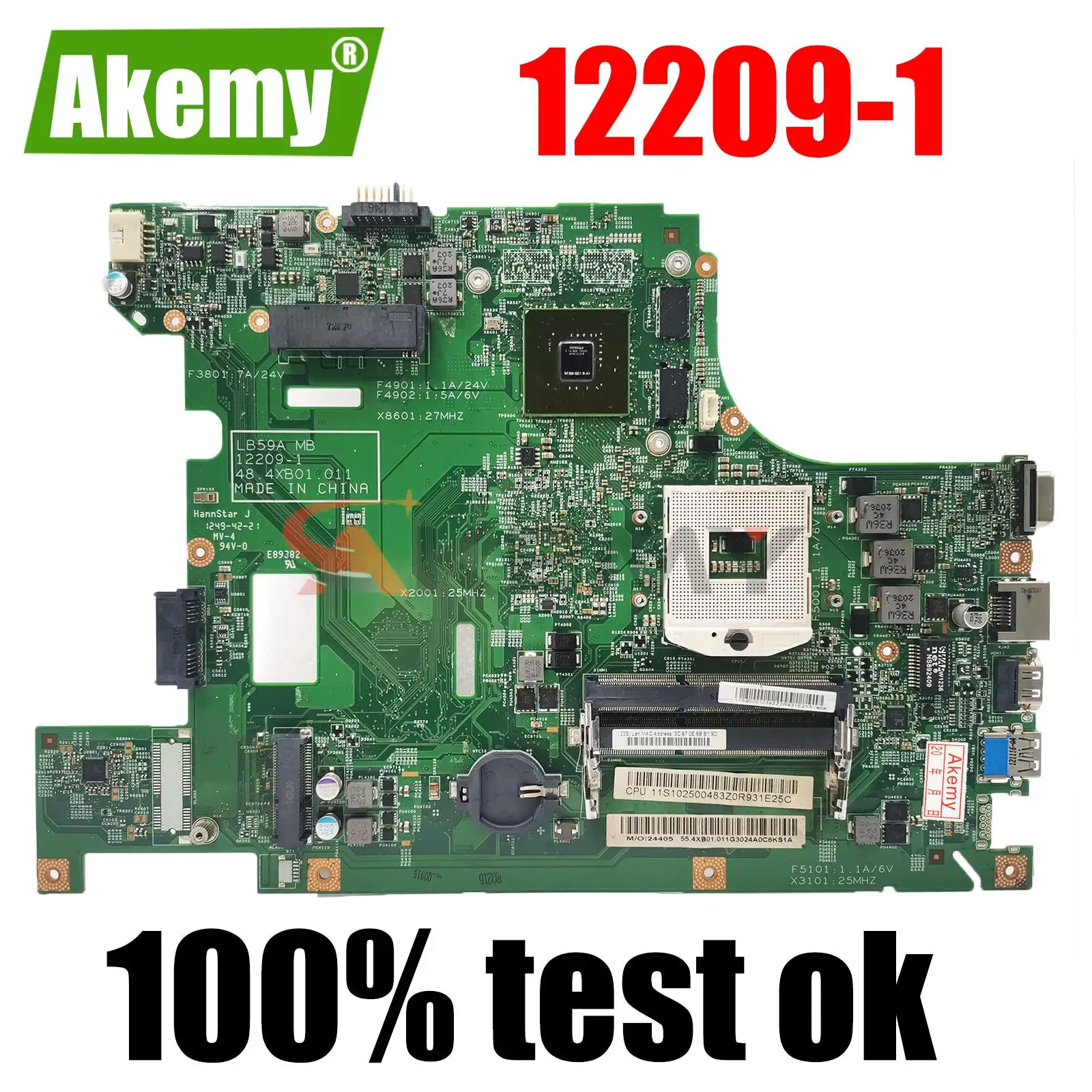 

90000419 For Lenovo Ideapad B590 12209-1 11S90000419ZZ SLJ8C N13M-GE1-B-A1 DDR3 motherboard Mainboard full test 100% work