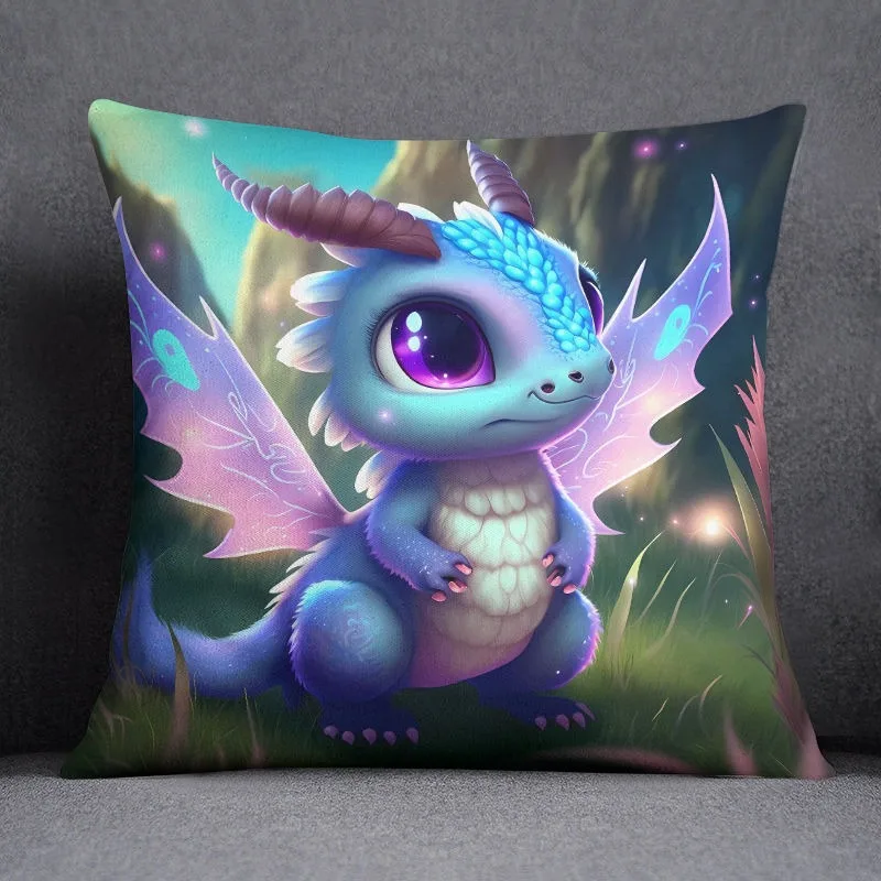 Dragon Baby Love Pattern Pillowcase Dormitory Decoration Office Living Room Sofa Home Pillowcase