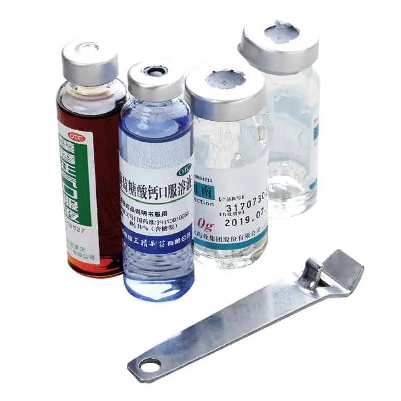 1/4 قطعة فتاحة زجاجات الفولاذ المقاوم للصدأ عن طريق الفم السائل قارورة فتاحة المنزلية المحمولة زجاجات البيرة عن طريق الفم السائل يمكن فتح أداة المطبخ