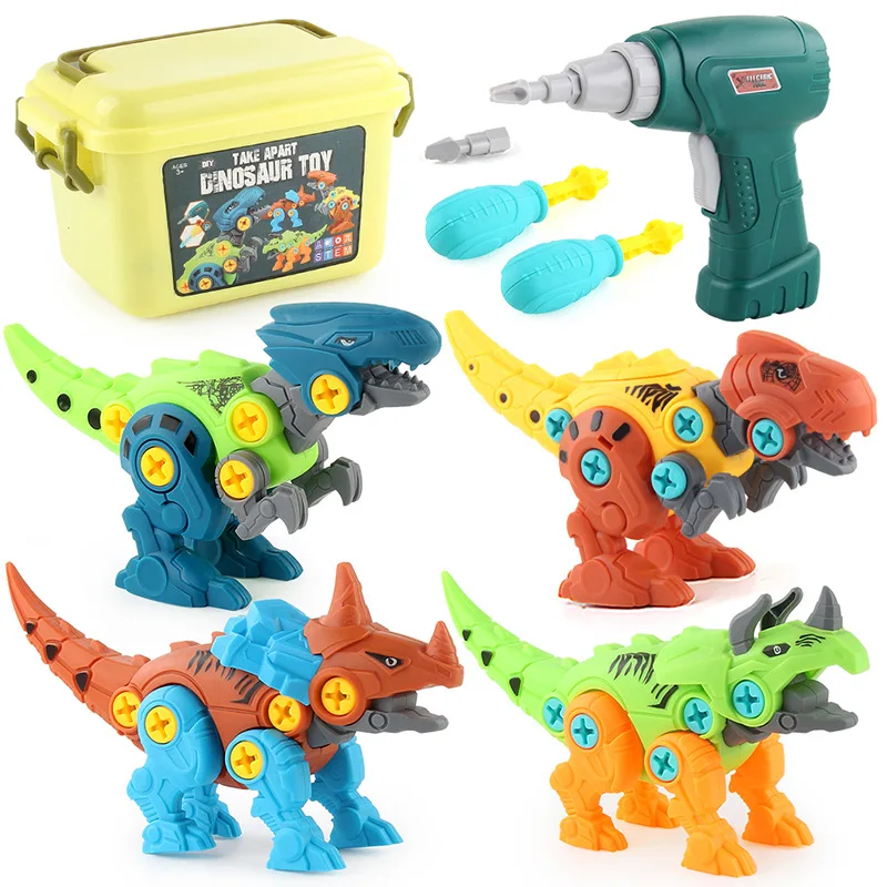 Ensemble de blocs de construction Vorannosaurus Rex pour garçon, dinosaure, jouet d'assemblage, écrou de perceuse électrique, cadeaux