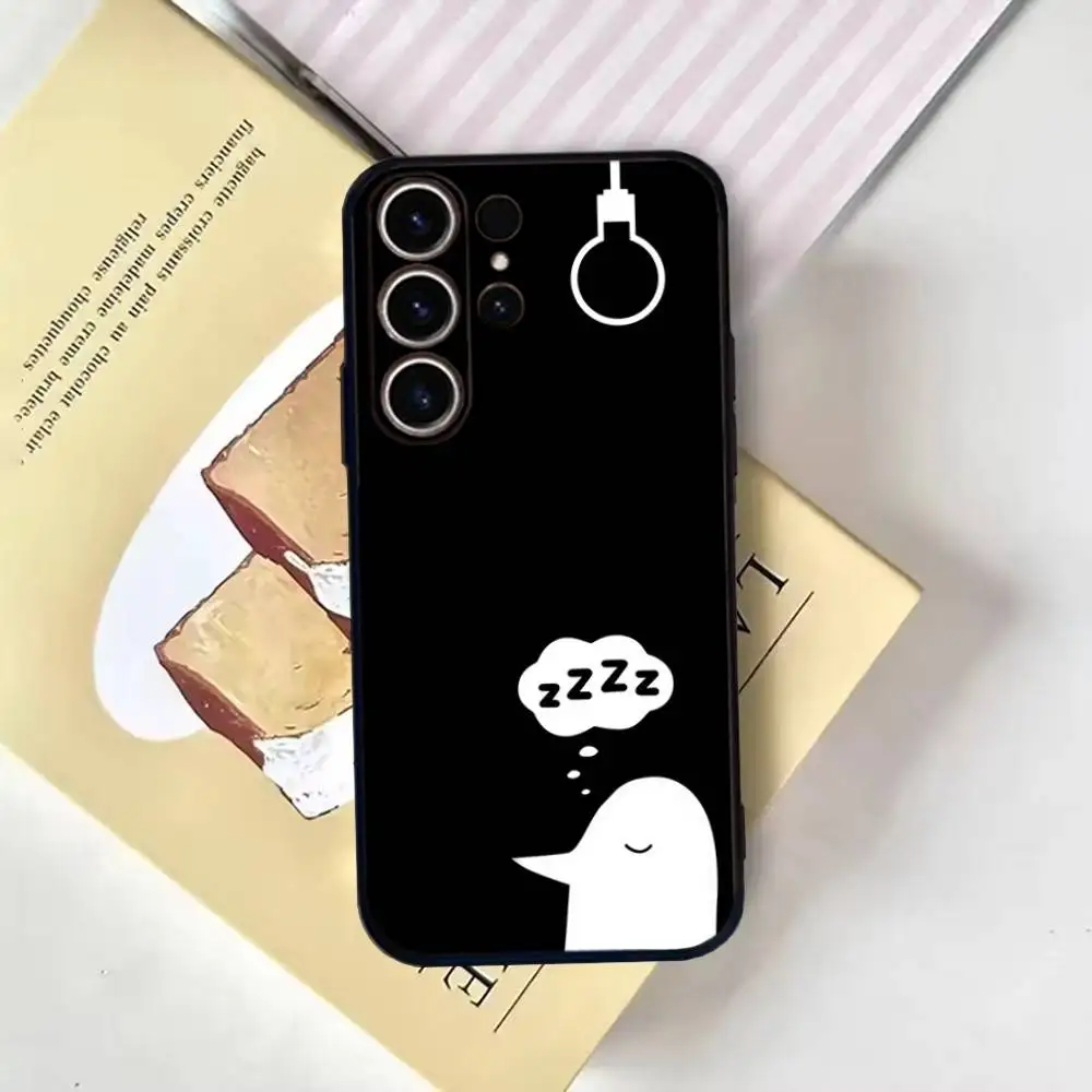 حافظة هاتف Epc Goodnight Punpun لهاتف SamsungS25,24,21,22,23,30,Ultra,20,Plus,Fe,Lite,Note,10,9,Soft Black Cover