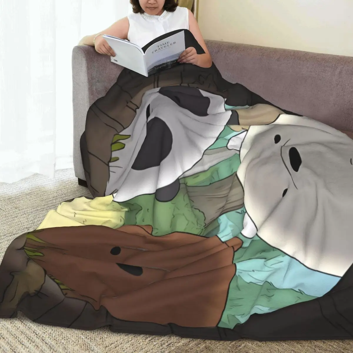 We Bare Bears Big Faces Blanket Quality Warm Throw Blanket Winter Travel Outdoor Graphic Bedspread