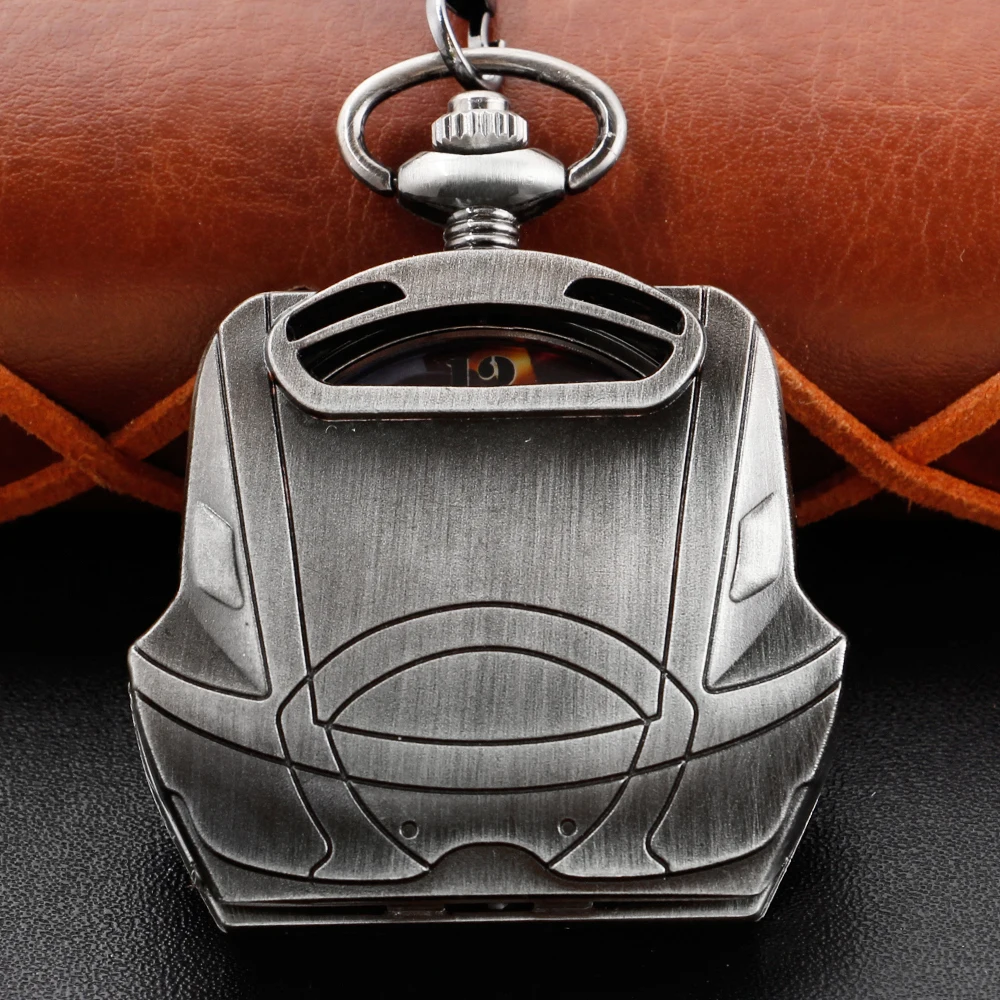 Popular Movie Robot Quartz Pocket Watch Retro Men's and Women's Chain Necklace Pendant Accessories Clock Holiday Gift
