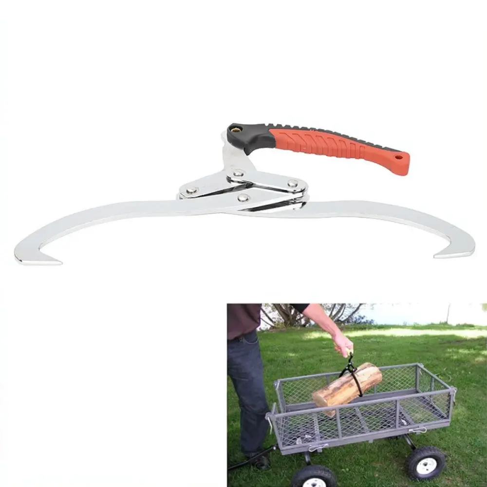 12 Inch Log Hook Timber Lifting Tongs Heavy Duty Galvanized Chrome Steel Wood Grabber Forestry Hand Tool For Firewood