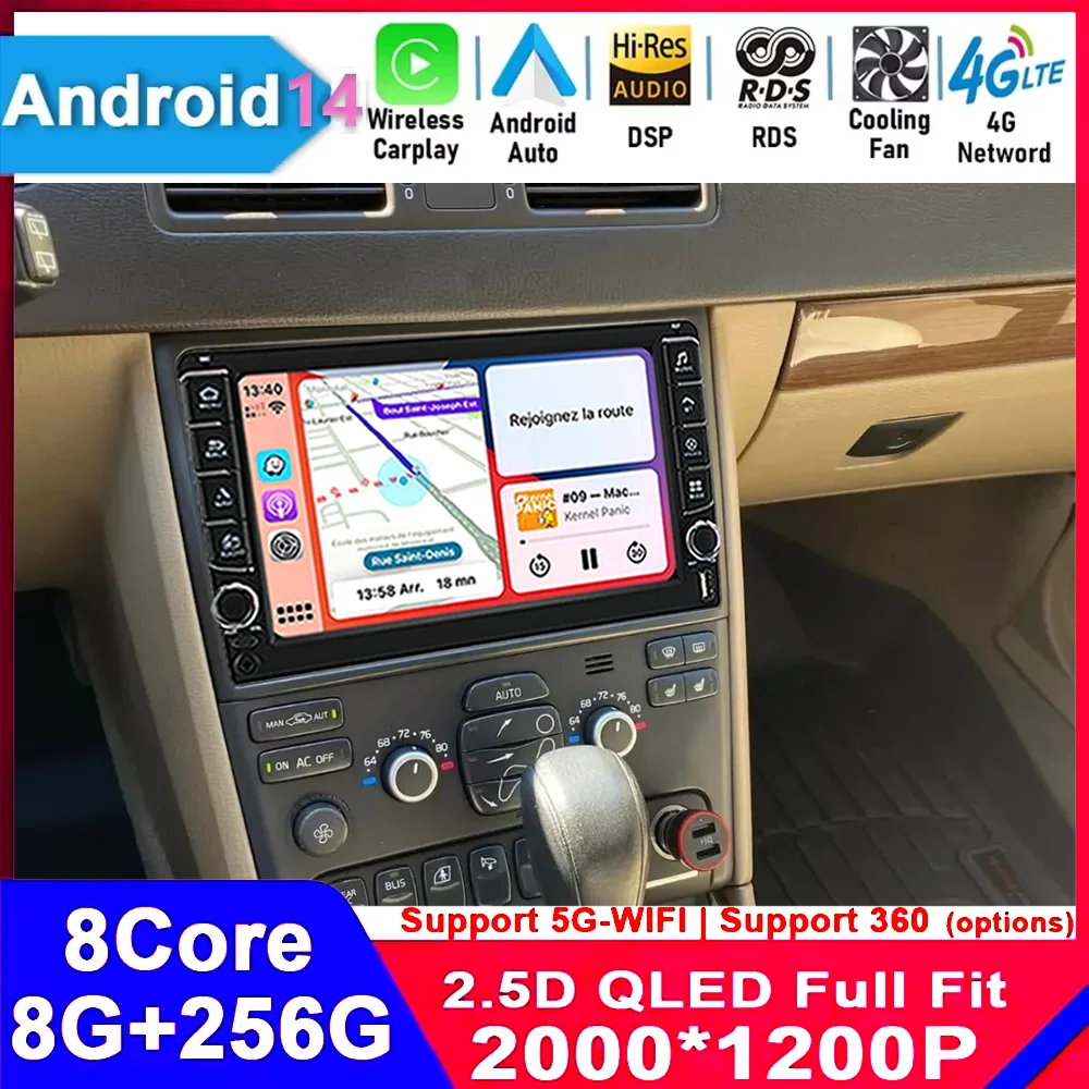 

Android 14 Car Radio For Volvo XC90 C 2002 - 2014 Multimedia Video Player Navigation stereo GPS No 2din 2 din dvd