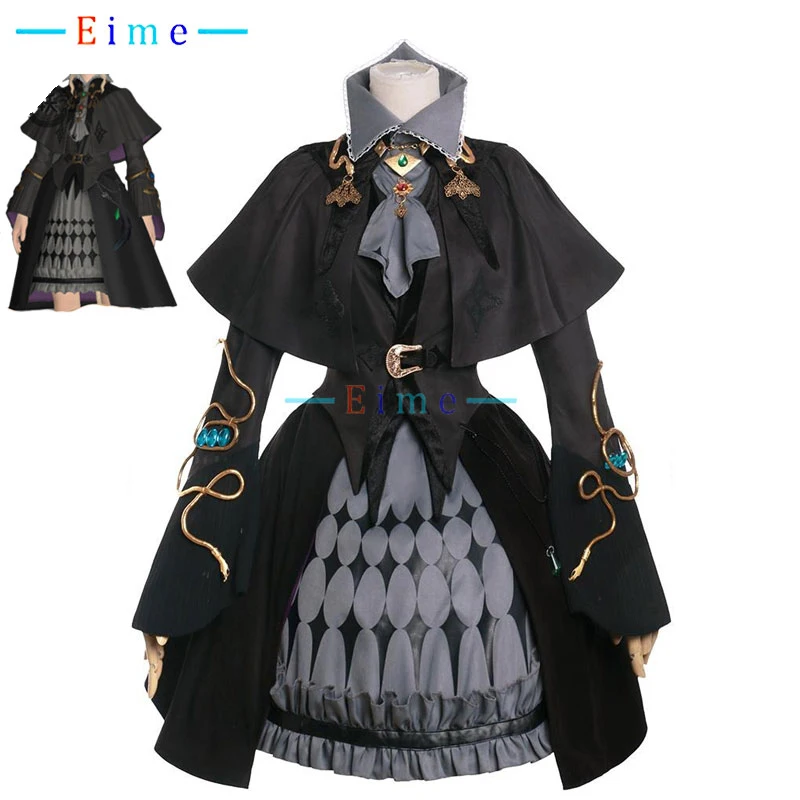 

Game FF14 BLACK MAGE Cosplay Costume Women Cute Dress Gothic Suit Halloween Carnival Uniforms Anime Clothing Custom Made