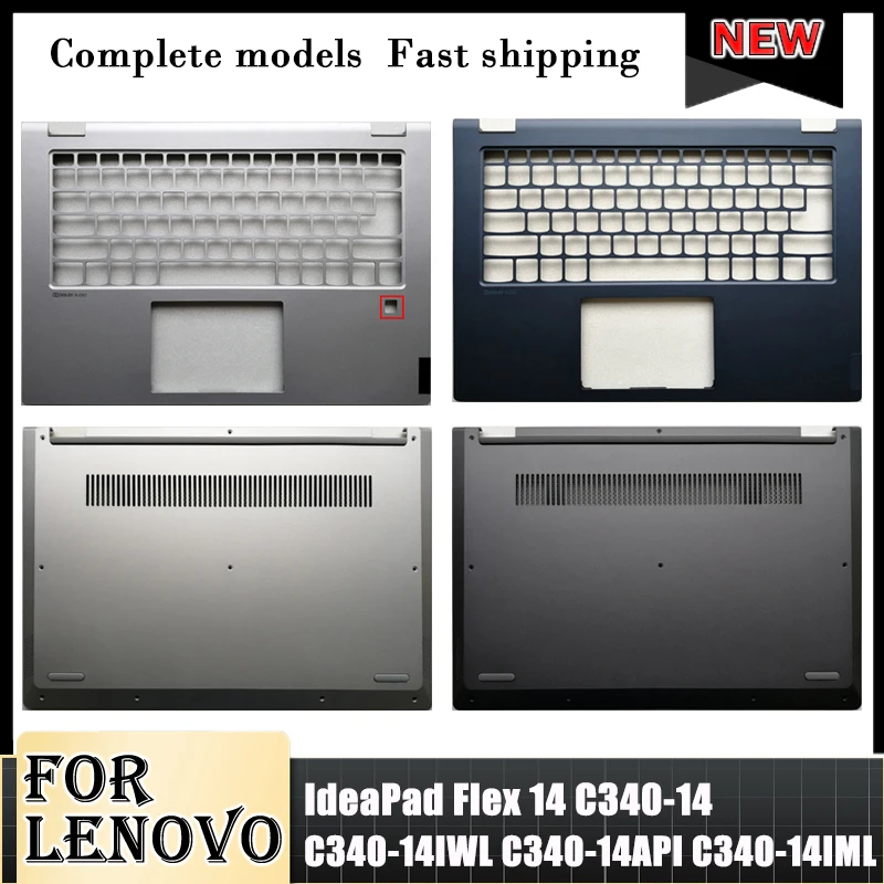 Nieuw Voor Lenovo Ideapad Flex 14 C340-14 C340-14IWL C340-14API C340-14IML FLEX-14IWL Laptop Cover Palmrest Bottom Cover C340-14