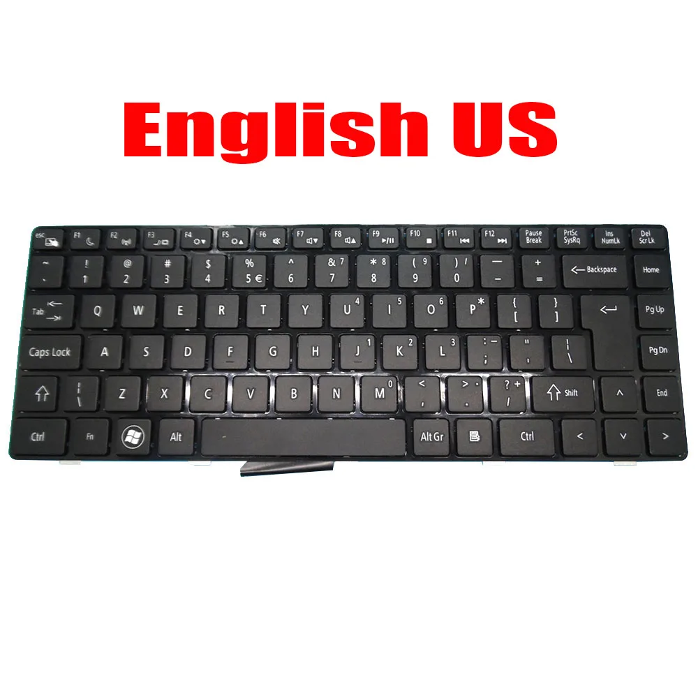 Laptop Keyboard For Quanta JWU DOK-V6369L02 Compatible AEJWUU00010 V136346ES1 English US Black With Frame New