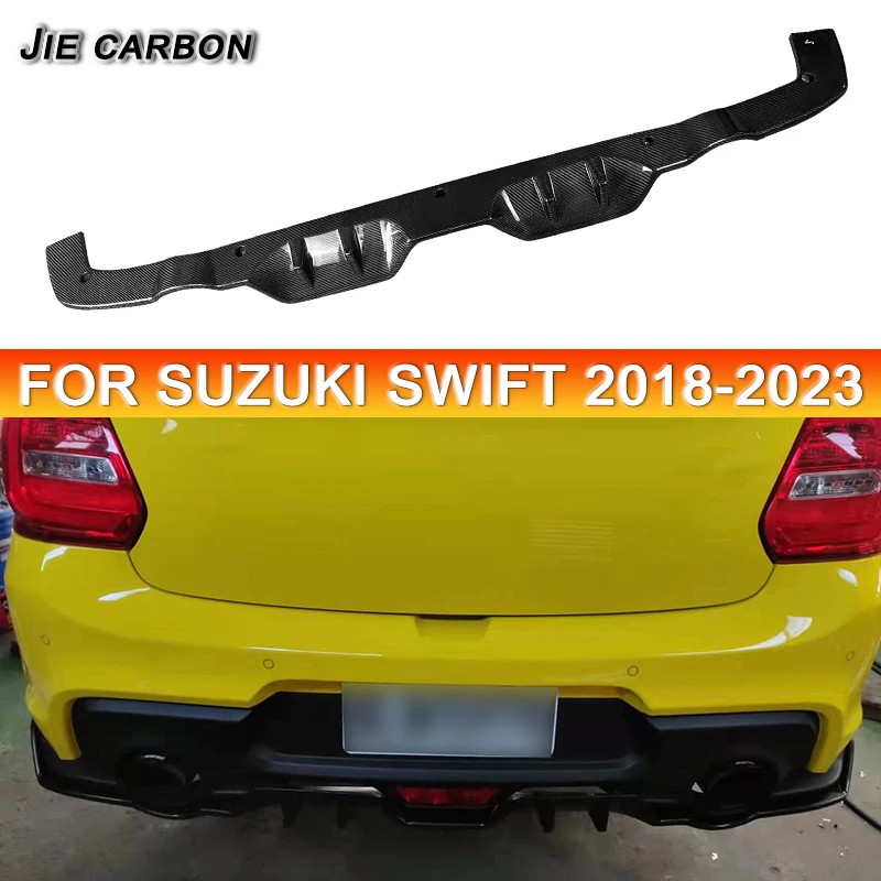 Fits 2018-2024 year Suzuki Swift sport ZC33S true carbon fiber rear bumper diffuser upgraded spoiler rear lower lip